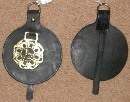 Vintage Leather Draft Horse Harness Drop with Harness Brass Decoration Horse Line Drop