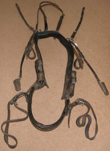 Leather Harness Horse Driving Harness Surcingle Saddle Girth Thimbles Crupper Standarbred Training Harness Surcingle