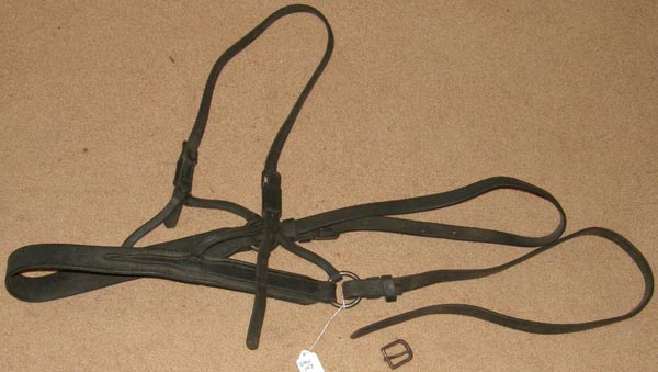 Leather Driving Harness Britching Hip Straps Hold Back Straps Leather Breeching Mule/Lg Pony Harness Parts