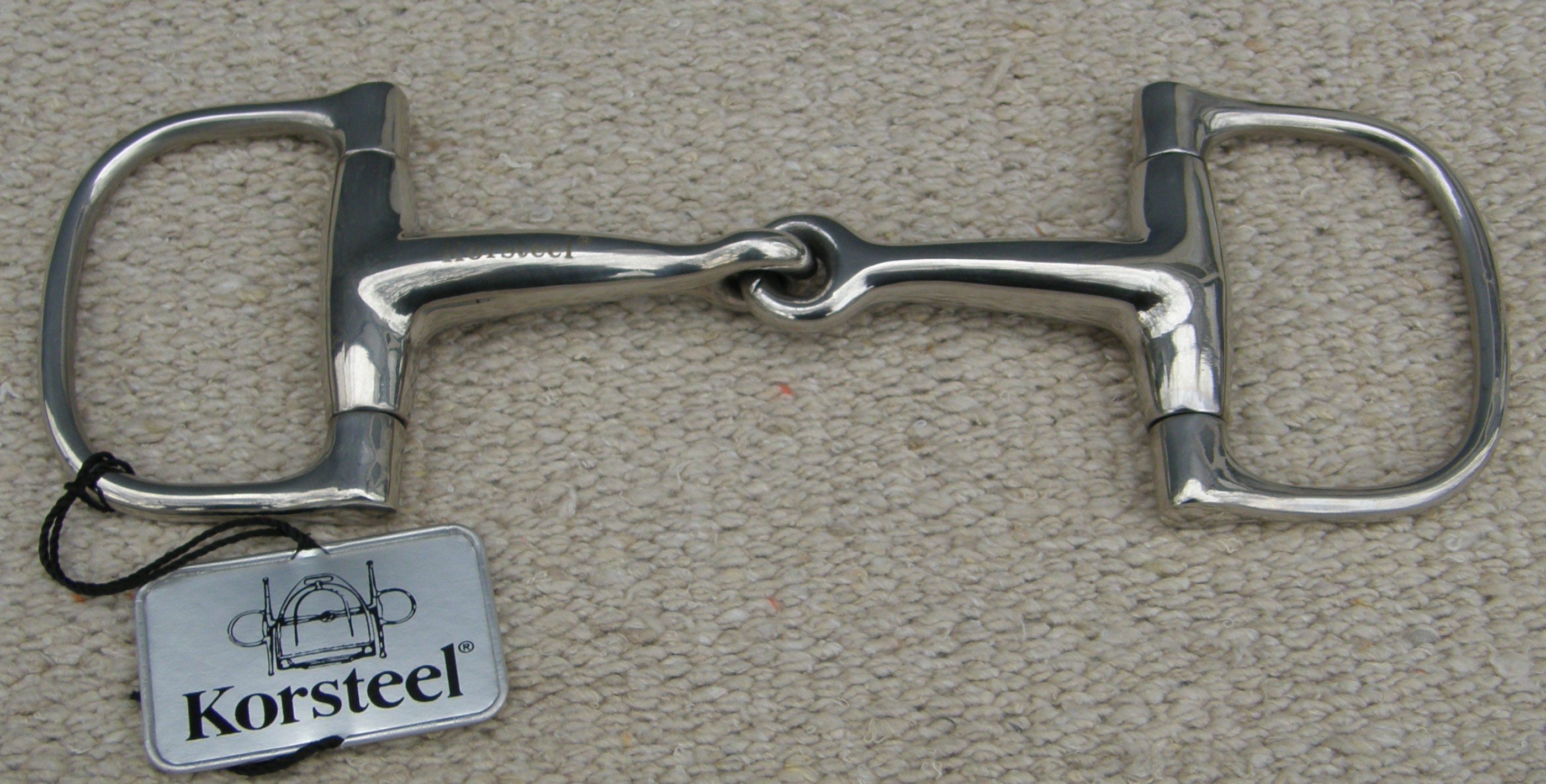 4 1/2" Korsteel Thick Mouth Dee D Ring Snaffle Bit