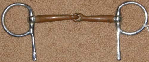 4 3/4” or tight 5” Copper Mouth Half Cheek Snaffle Bit Driving Bit