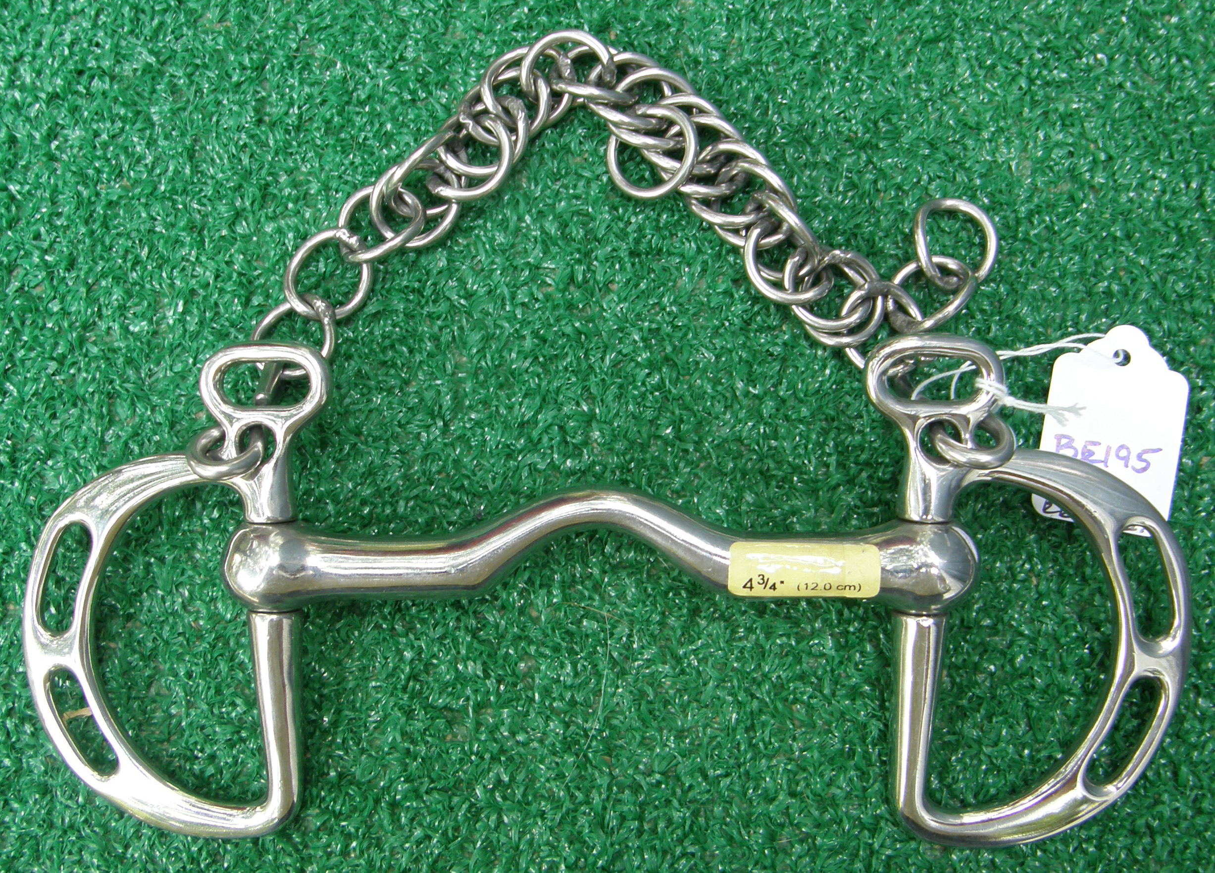 4 ¾” Low Port Slotted Uxeter Kimberwicke Bit with Curb Chain