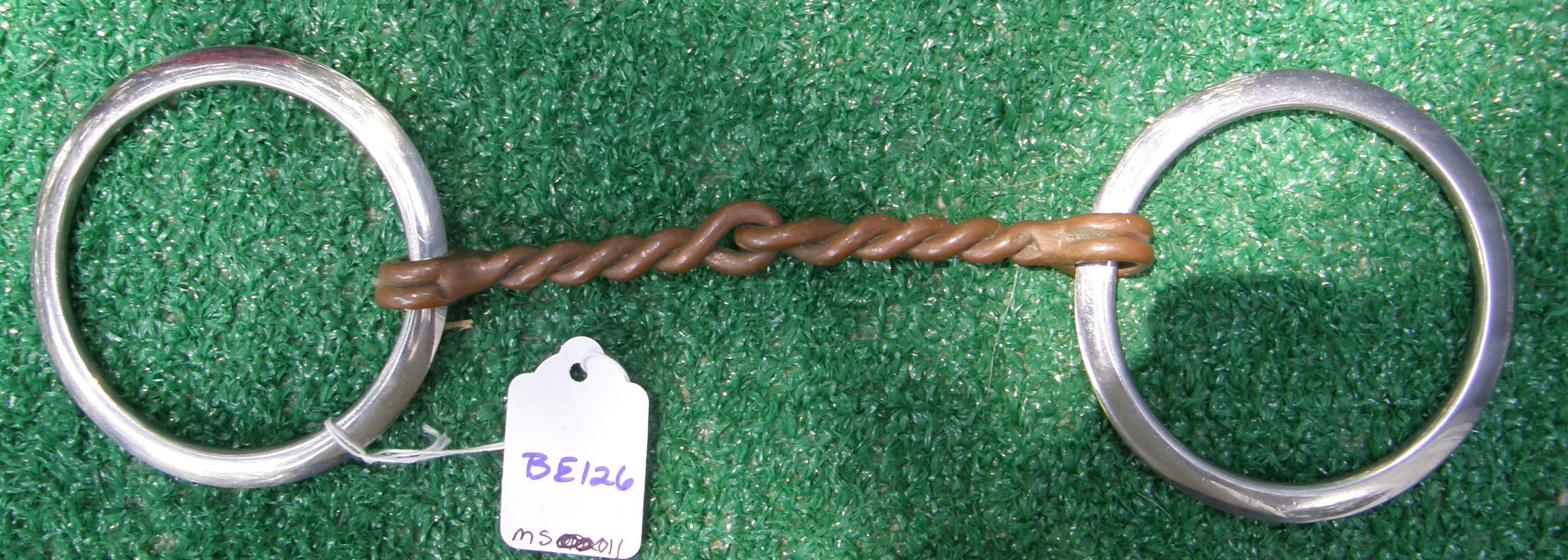 4 3/4” Copper Twisted Wire Flat Loose Ring Snaffle Bit