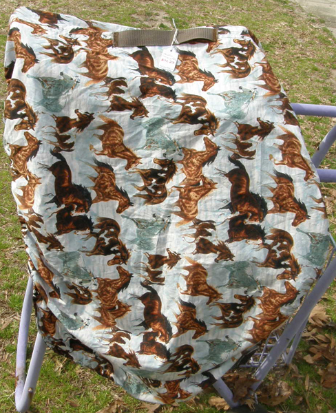 Custom Made Horse Print Cloth English Saddle Cover