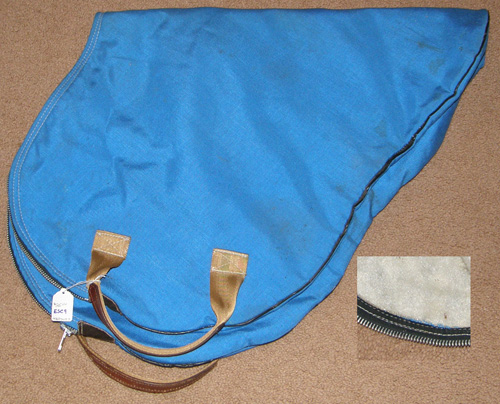 Blue Cordura Nylon English Saddle Carrying Case, English Saddle Bag Storage Bag
