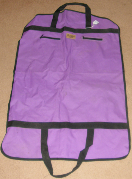 2X Cowboy Collection Hanging Garment Bag Nylon Garment Bag with Pockets Protect English or Western Show Clothes Purple/Black