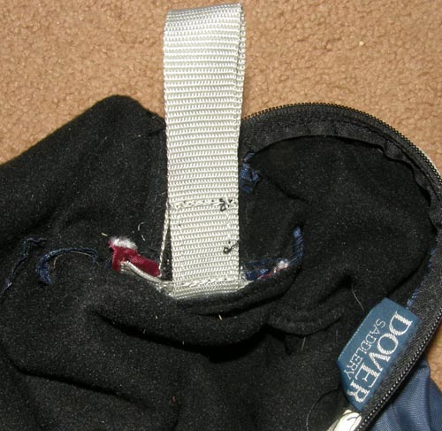 Dover Fleece Lined Nylon Halter Bag Bridle Bag Navy/Grey/Burgundy Piping
