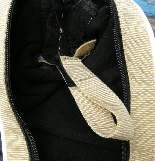 Dover Fleece Lined Nylon Halter Bag Bridle Bag Black/Tan