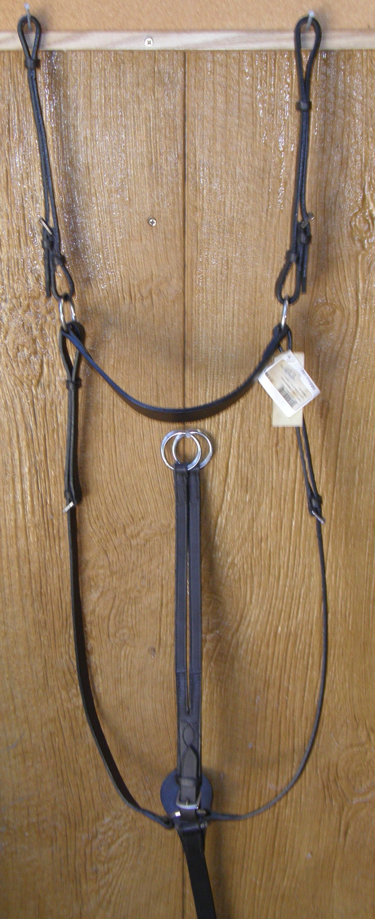 Patterdale Leather English Breastplate Breast Plate with Buckle In Running Martingale Attachment