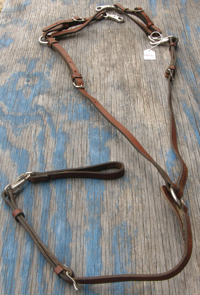 Tory Flat Leather Hunt Breastplate Adjustable English Breastplate Adjustable Hunting Breastplate English Breastcollar Oakbark/Havana Horse