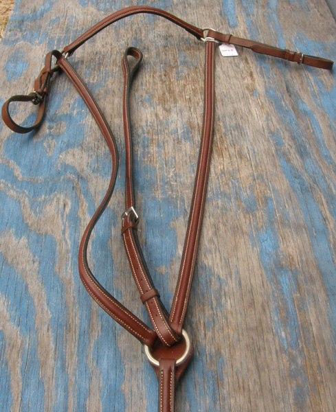 Round Raised Breastplate English Breastplate Standing Martingale Attachment Brown Horse