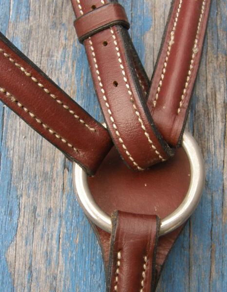 Round Raised Breastplate English Breastplate Standing Martingale Attachment Brown Horse