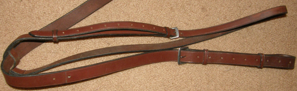 English Standing Martingale 1" Plain Flat Leather Standing Martingale Reddish Brown O/S? Horse