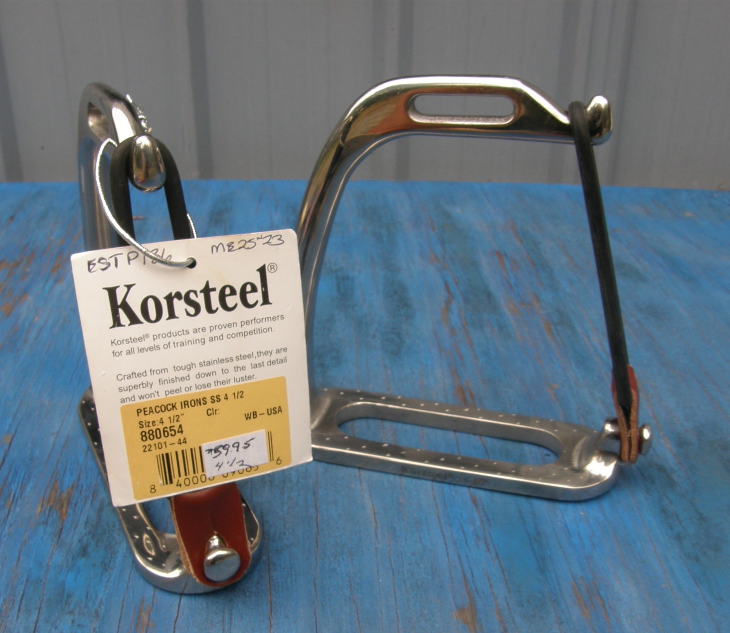 Korsteel Fillis English Safety Stirrups Peacock Safety Stirrups Irons 4 1/2"