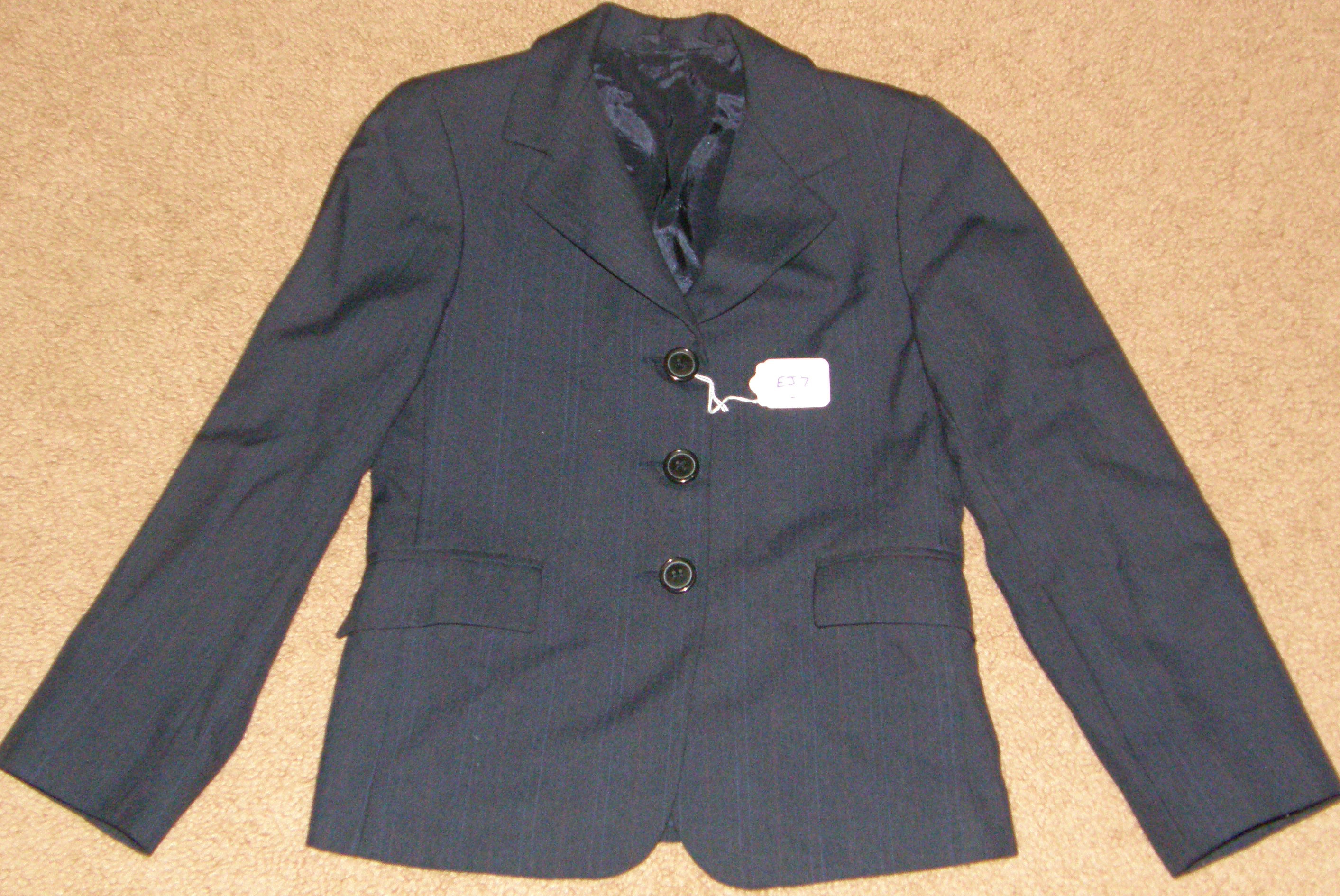 Beaufort English Jacket Hunt Coat English Riding Coat Childs 8 Navy Blue Pinstripe