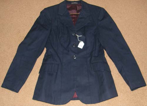 Grand Prix Wool English Jacket Wool Show Coat Hunt Coat English Riding Jacket Ladies 10 R Navy Blue Pinstripe