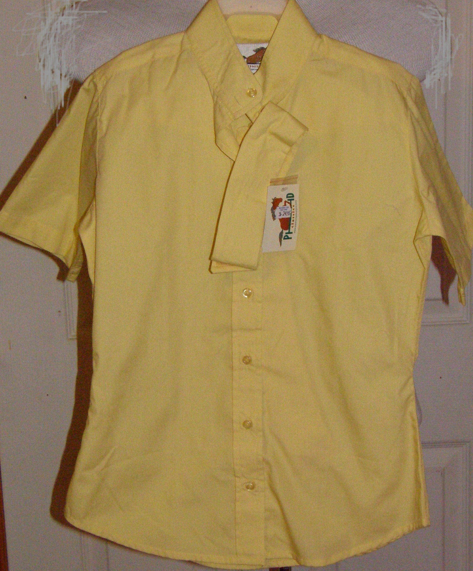 Pale Horse Designs PHD Classics Short Sleeve English Show Shirt English Riding Shirt Childs 12 Yellow