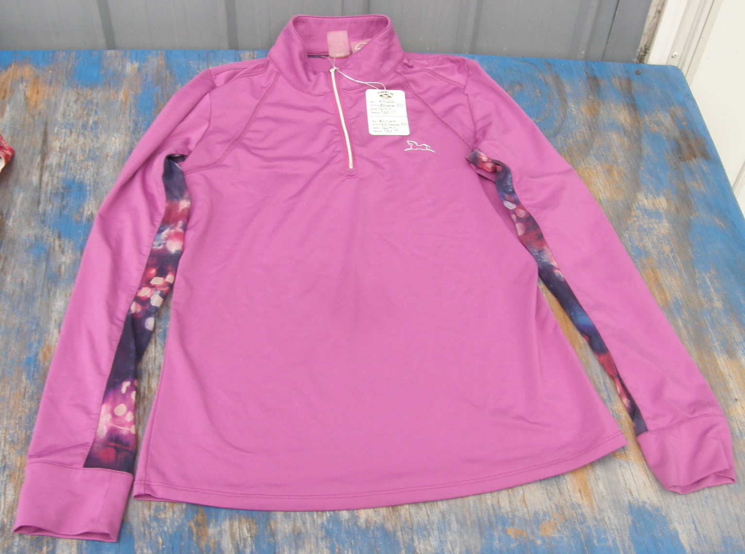 RJ Classics Ella 37.5 L/S Technical Shirt With Mesh Breathable English Riding Shirt Youth L 12/14 Lilac
