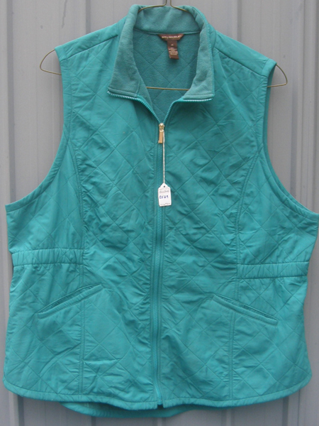 Bit & Bridle Quilted Vest Outerwear Teal Ladies Womens 2X