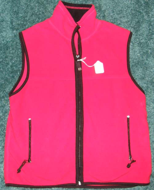 Rue 21 Gals Red Fleece Zippered Vest Outerwear Ladies L