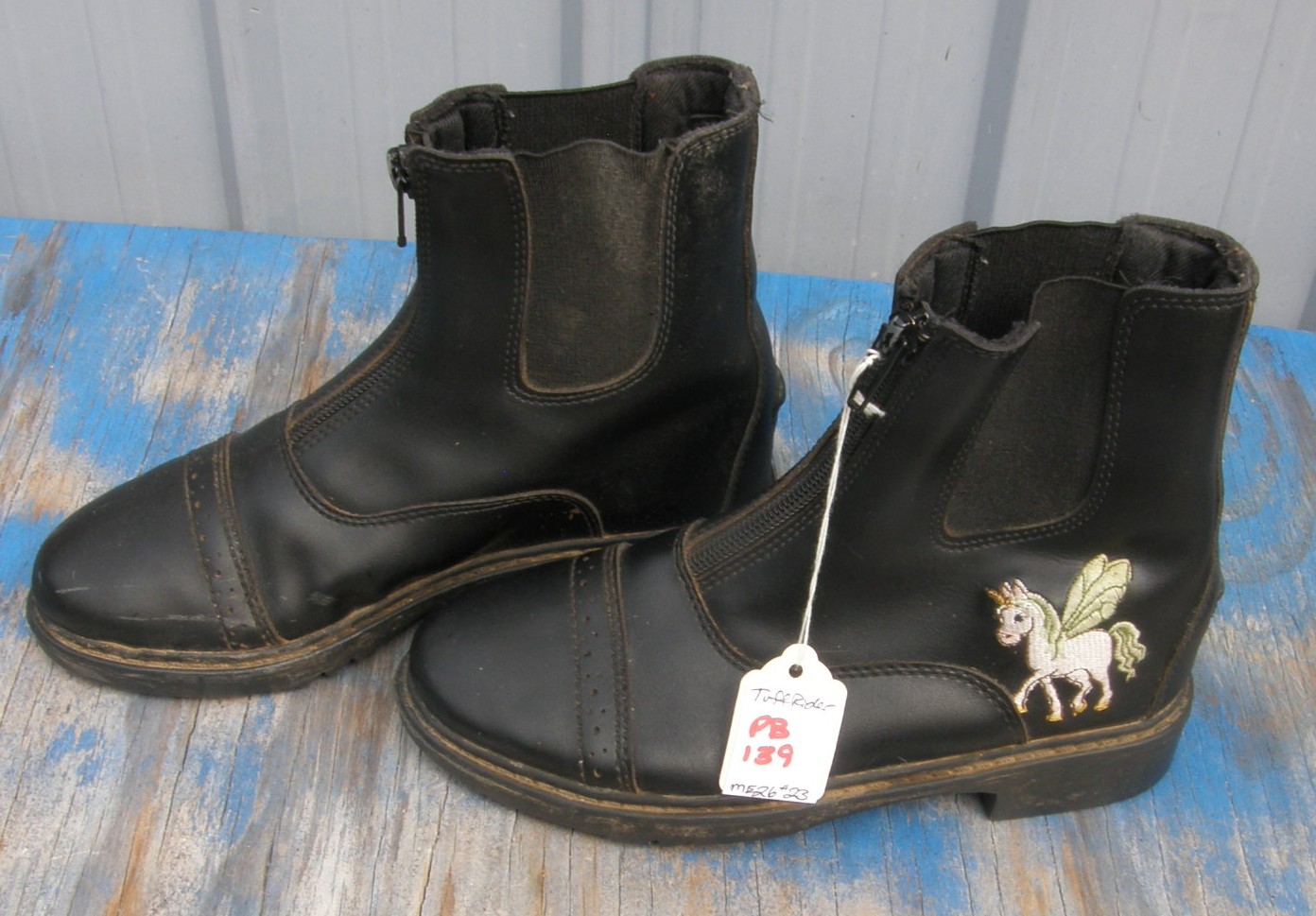 TuffRider Unicorn Front Zip Up Paddock Boots English Boots Youth 2 Black