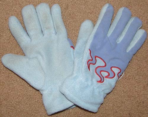 LL Bean Fleece Gloves Winter Gloves Blue Flame Kids L/Ladies 7