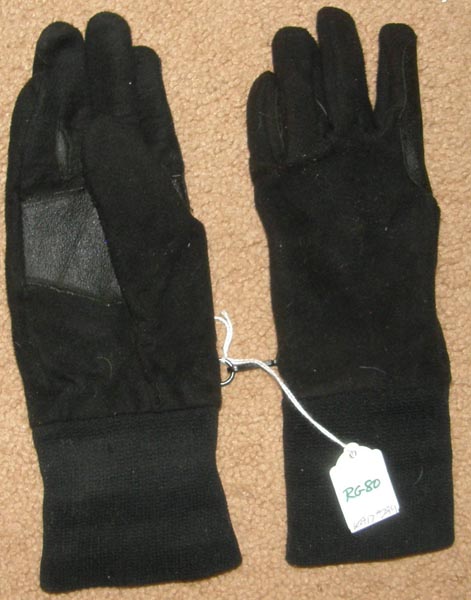 Polar Fleece Gloves Knit Cuff Winter Riding Gloves Black Ladies S