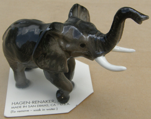 Vintage Hagen Renaker #263 Elephant Mama Facing Left HR Mini China Ceramic Elephant Figurine