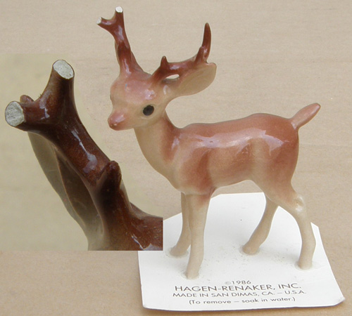 Vintage Hagen Renaker #189 Deer Papa HR Mini China Ceramic Buck Deer Figurine