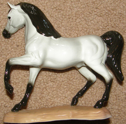 Vintage Loza Electrica Hagen Renaker Gray Arabian Horse On Base Grey Arab Horse Figurine #061