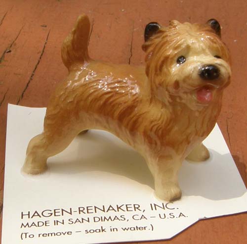 Vintage Hagen Renaker #3290 Cairn Terrier Charlie HR Mini China Ceramic Dog Figurine