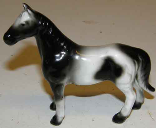 Vintage Japan Bone China Glossy Pinto Paint Horse Figurine Taiwan