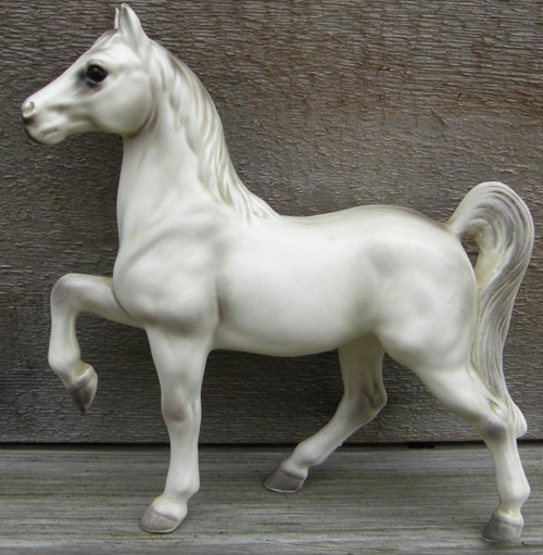 Josef Originals Vintage China Horse Figurine Grey Saddlebred Arabian Stallion