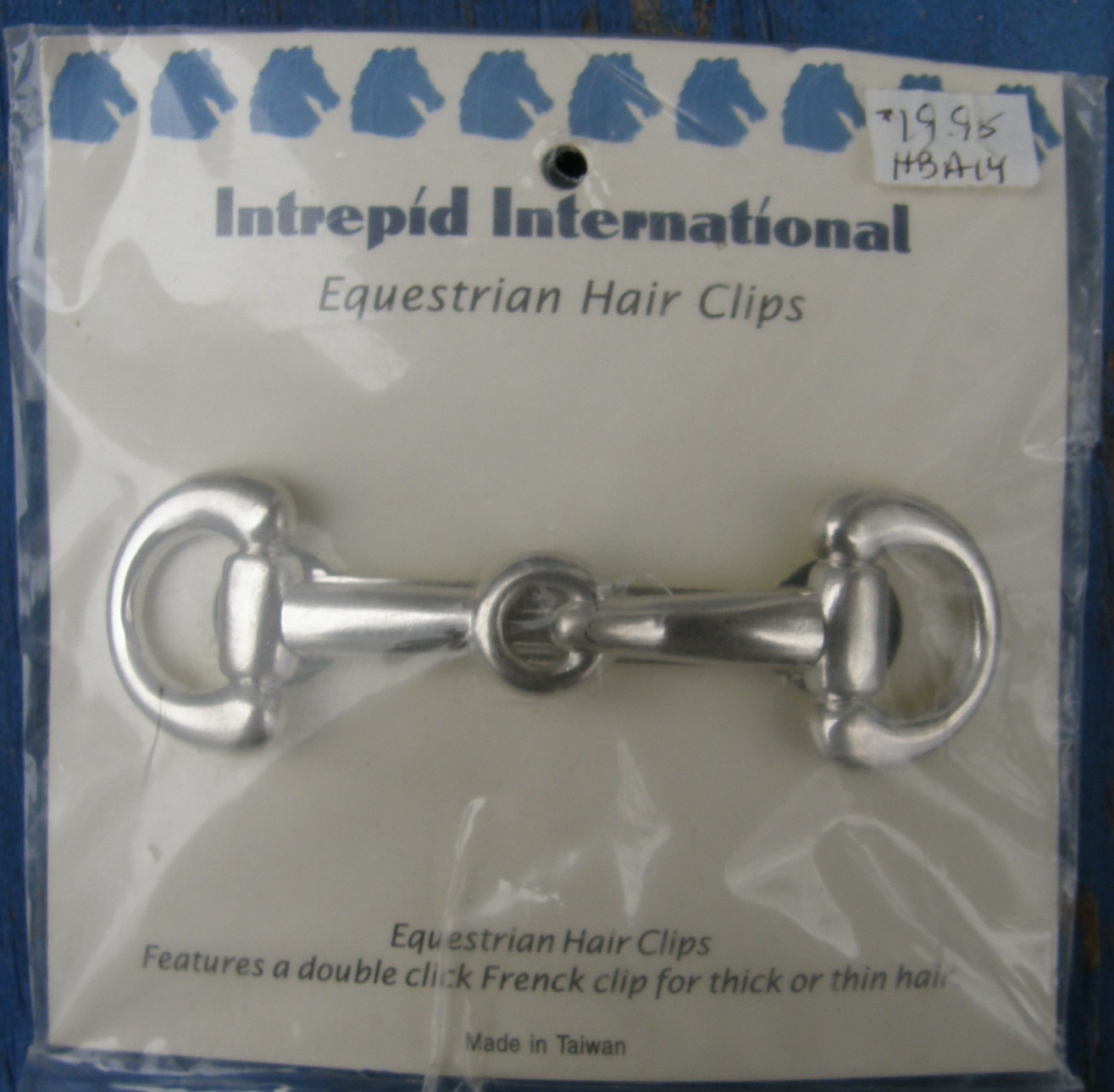 English D Ring Snaffle Bit Horse Barrette Silver Horse Hair Clip French Hair Clip