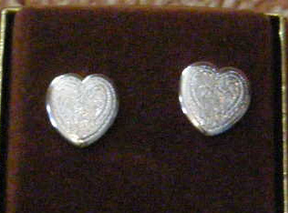 Heart Concho Earrings Post Earrings Pierced Earrings Western Show Earrings 