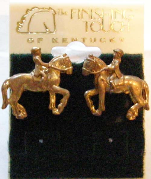 Dressage Horse & Rider Earrings English Horse Pierced Earrings