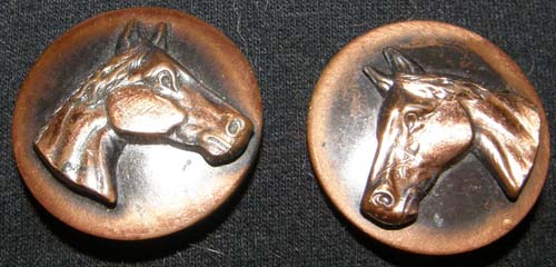 Bronze Finish Horsehead Earrings Horse Head Clip Earrings
