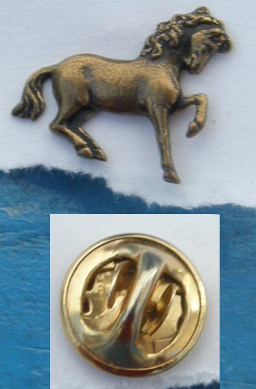 Vintage Ballou Bronze Prancing Horse Tie Tac Lapel Hat Pin