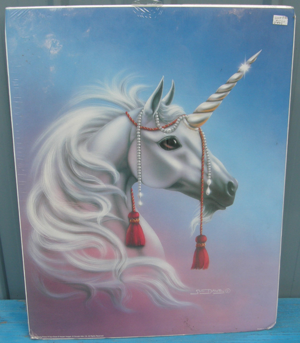 White Unicorn Young Prince Poster Sue Dawe Print 16x20 Room Decor Artwork