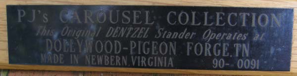 PJ's Carousel Collection Dentzel Stander Carousel Horse on Wooden Base Carousel Horse Replica Dollywood