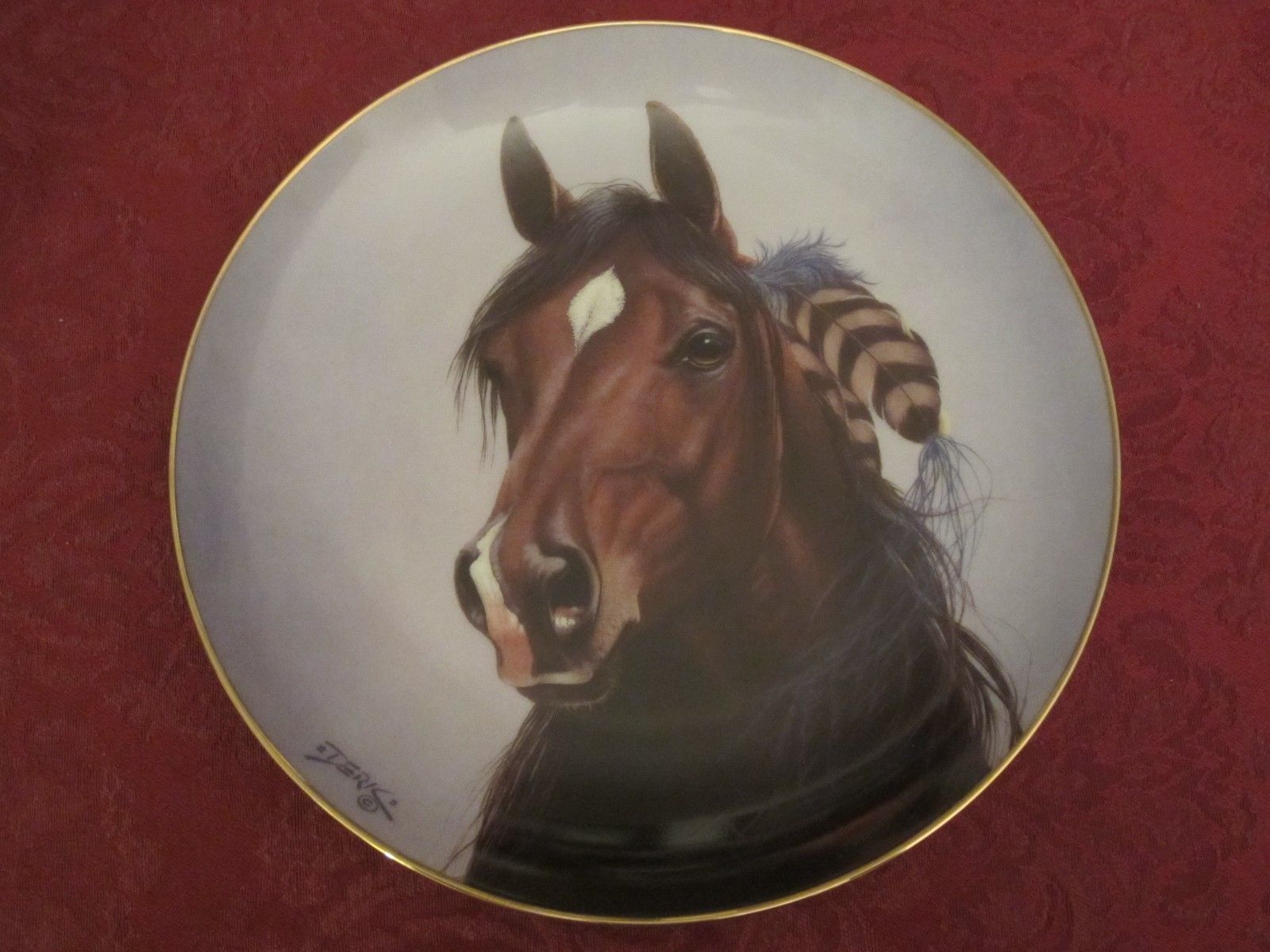 Vintage Danbury Mint Limited Edition Collectible Horse Plate Shining Spirit Arabian A Heritage of Horses Derk Hansen