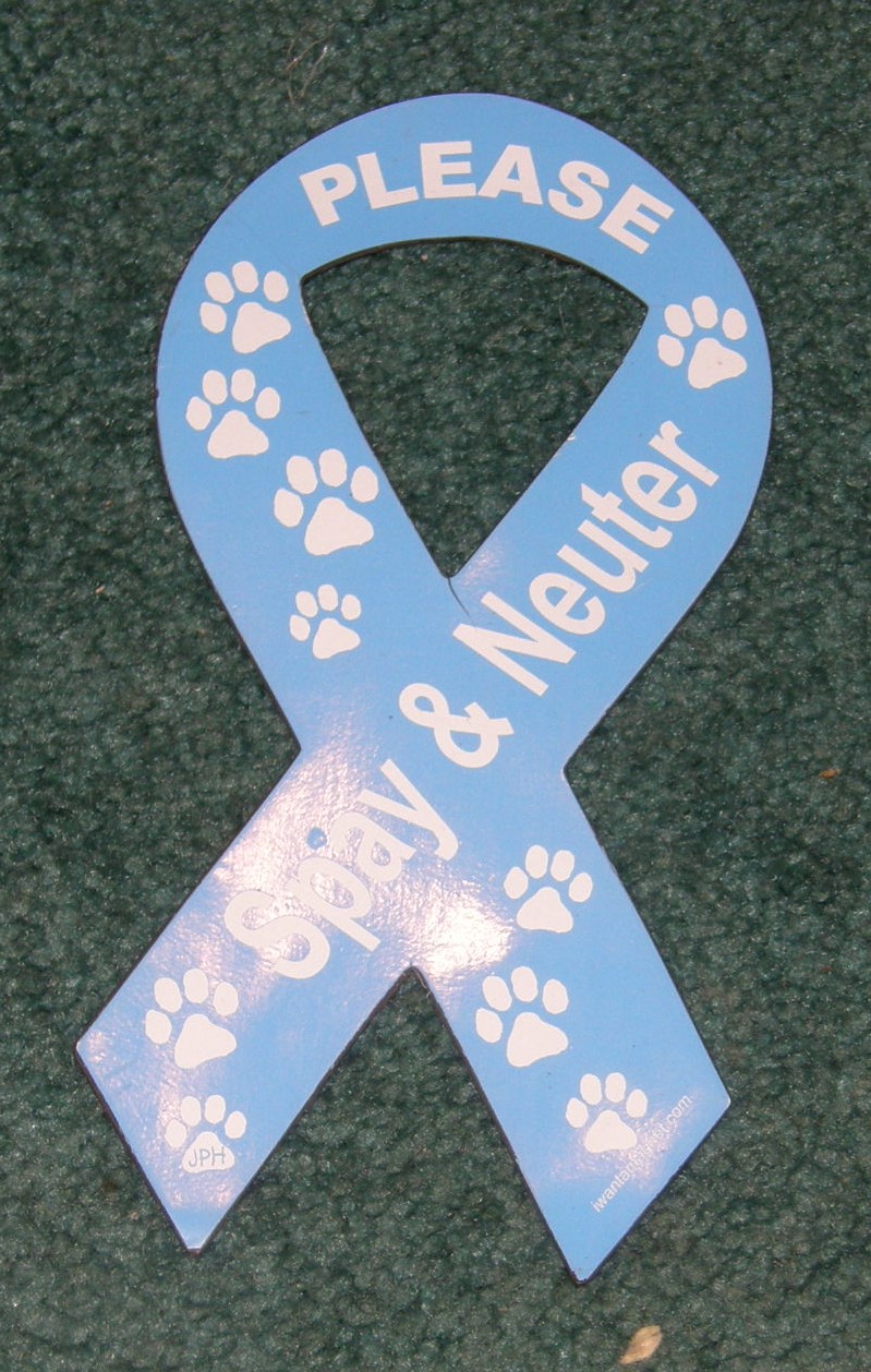 Please Spay Neuter Blue Ribbon Car Fridge Magnet Cat Dog Refrigerator Magnet