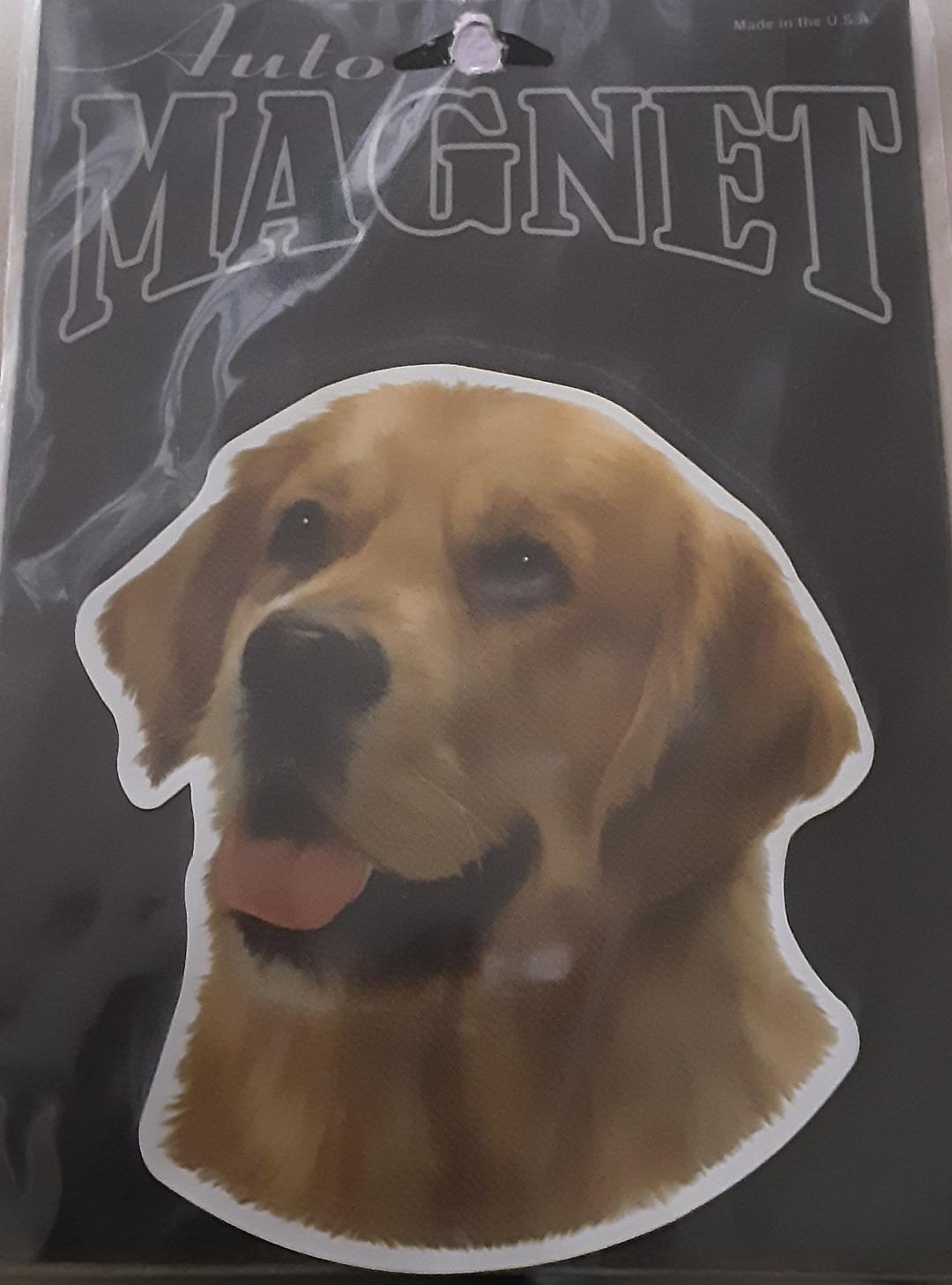 Yellow Lab Dog Car Fridge Magnet Golden Retriever Dog Refrigerator Magnet