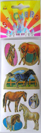 Golden Metallic Horse Stickers