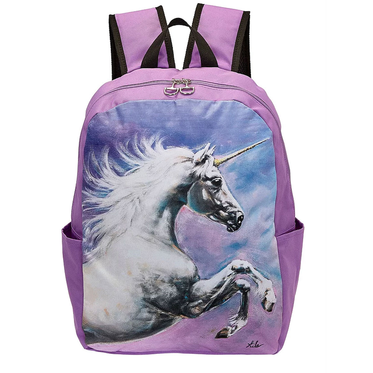 Lila Rearing Unicorn Backpack Kids Backpack Horse Show Gear Bag Lavender