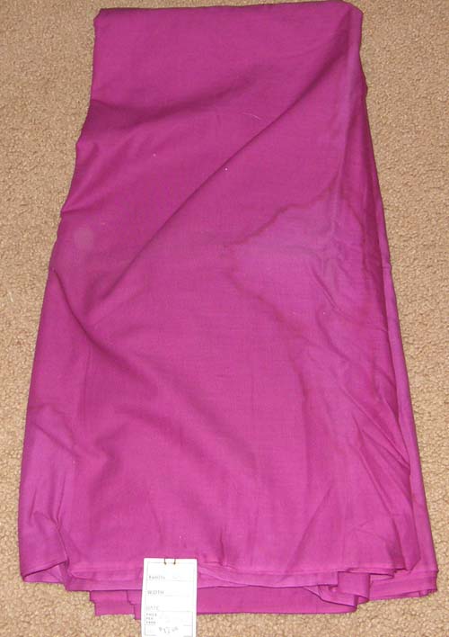 Magenta Fabric Cotton/Poly Dress Material Remnant