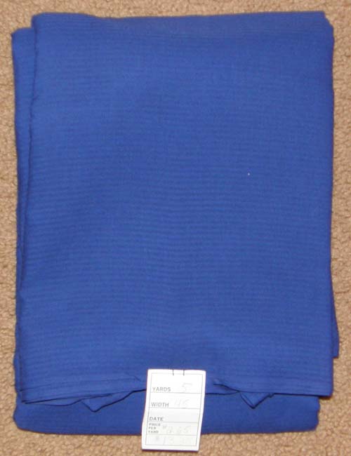Faint Striped Royal Blue Fabric Cotton/Poly Dress Material Remnant