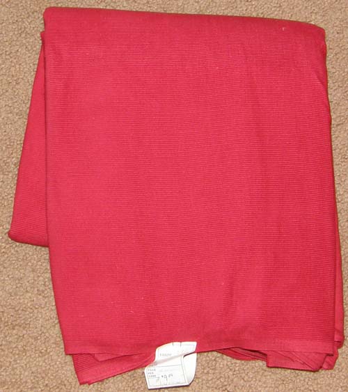 Red Corduroy Fabric Cotton/Poly Dress Material Remnant