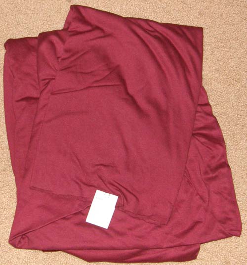 Burgundy T-Shirt Fabric Cotton/Poly Dress T-Shirt Material Remnant