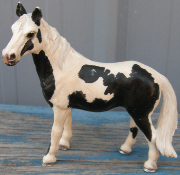 Schleich Black Pinto Mare Horse Figurine #13696